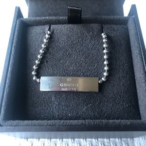 Gucci Sterling Silver Choker with original box